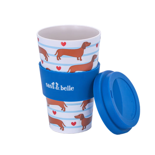 Sass & Belle Becher to Go mit Dackelmotiv