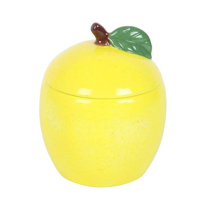 Zitronenförmiges Kerzenglas