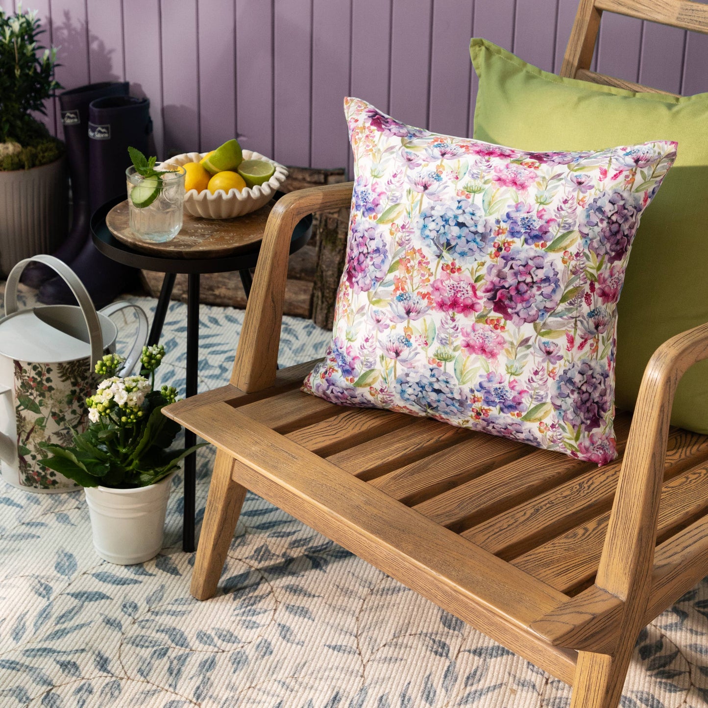 Riva Home Outdoor-Kissen Hortensie