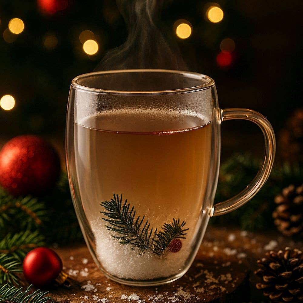 XMAS BECHER MIT 'SCHNEEGESTÖBER'