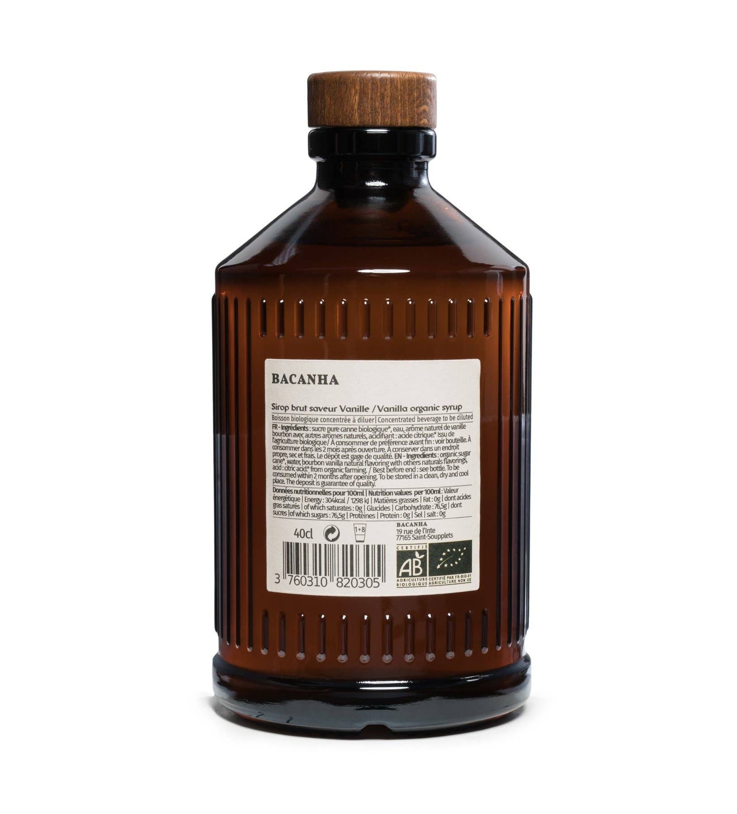 Roher Vanillesirup - Bio - 400 ml