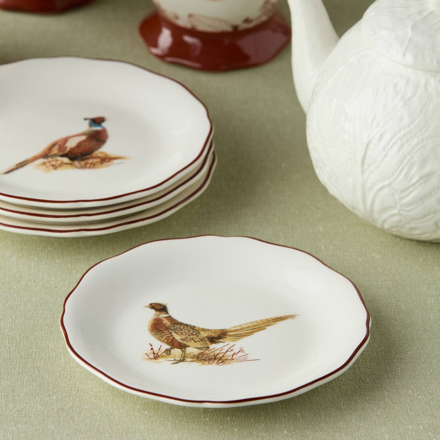 Canapé-Teller-Set „Pheasant Grove“ – 4 Stück