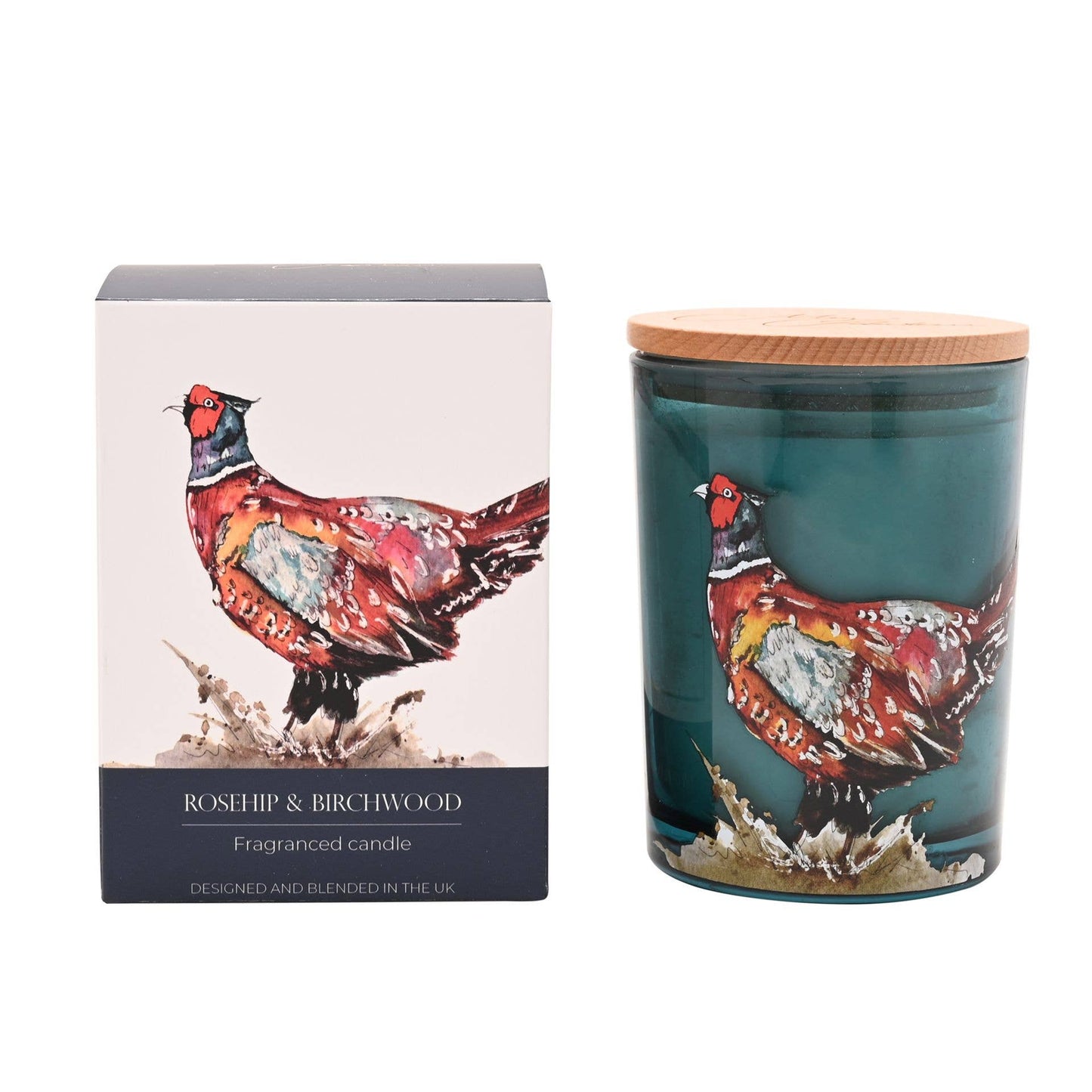 Meg Hawkins Duftkerze „Fasan“ – Hagebutte & Birkenholz, 250 g