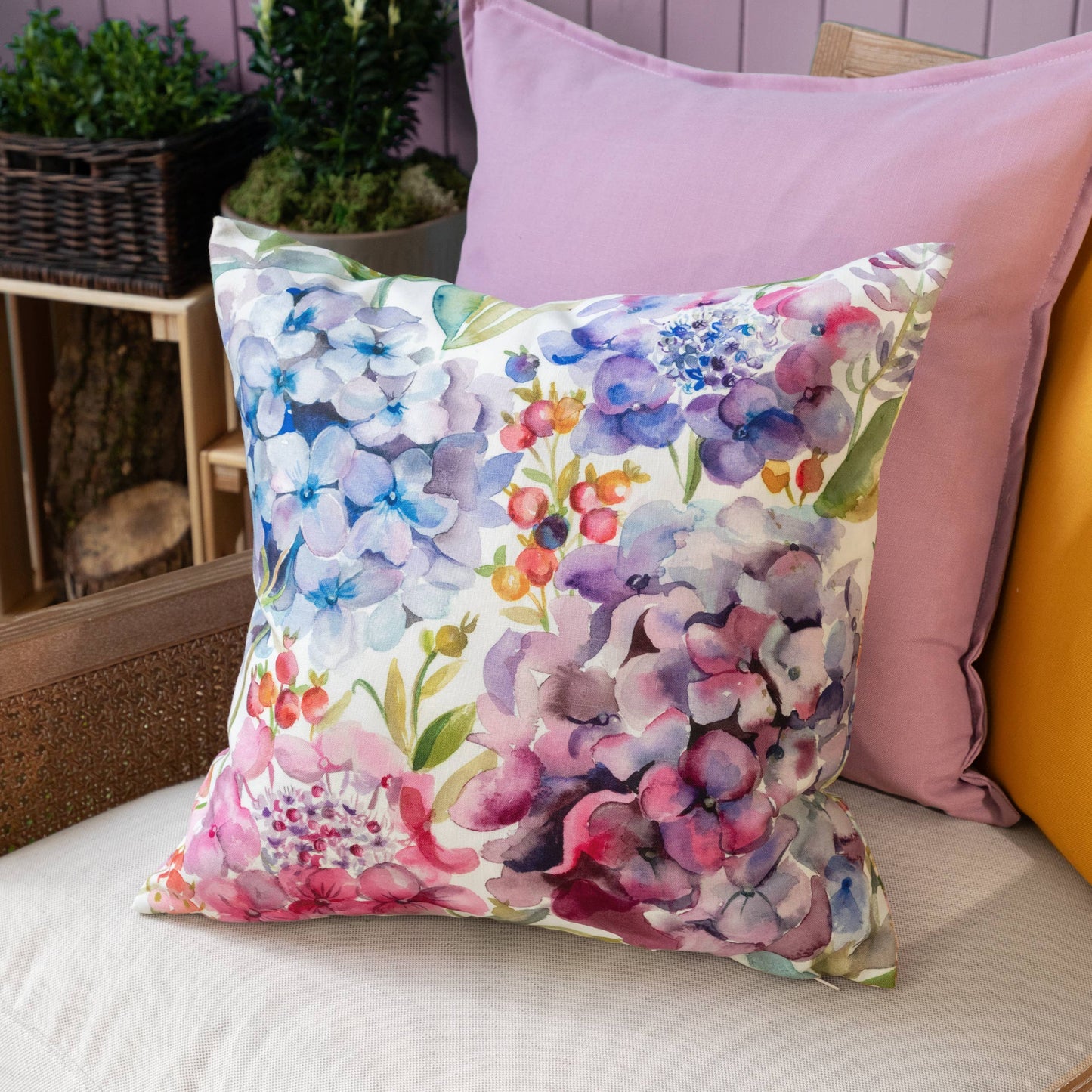 Riva Home Outdoor-Kissen Hortensie