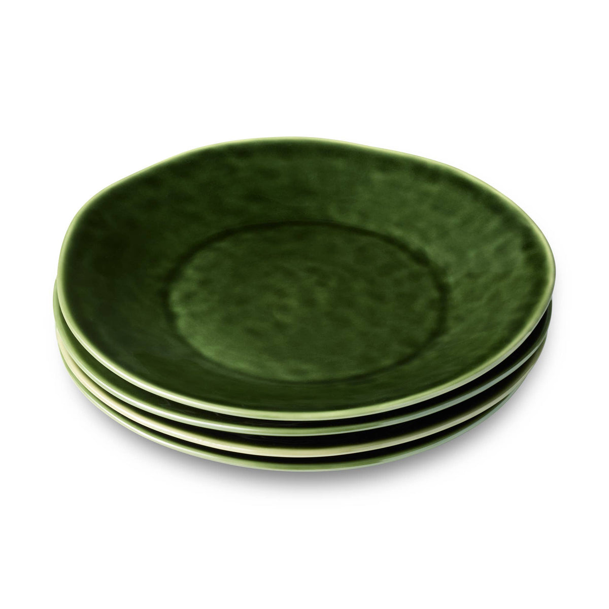 VERDE Speiseteller Set aus Steinzeug – Olivgrün | Ø ca. 28 cm