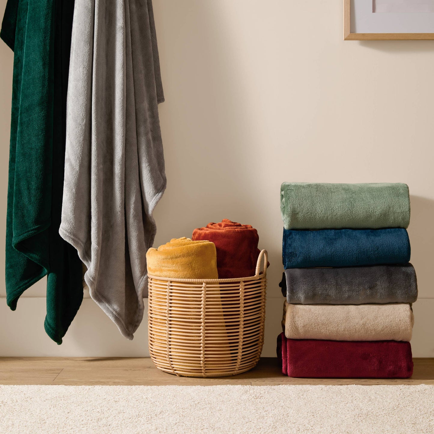 Harrow Fleece-Decke Smaragd