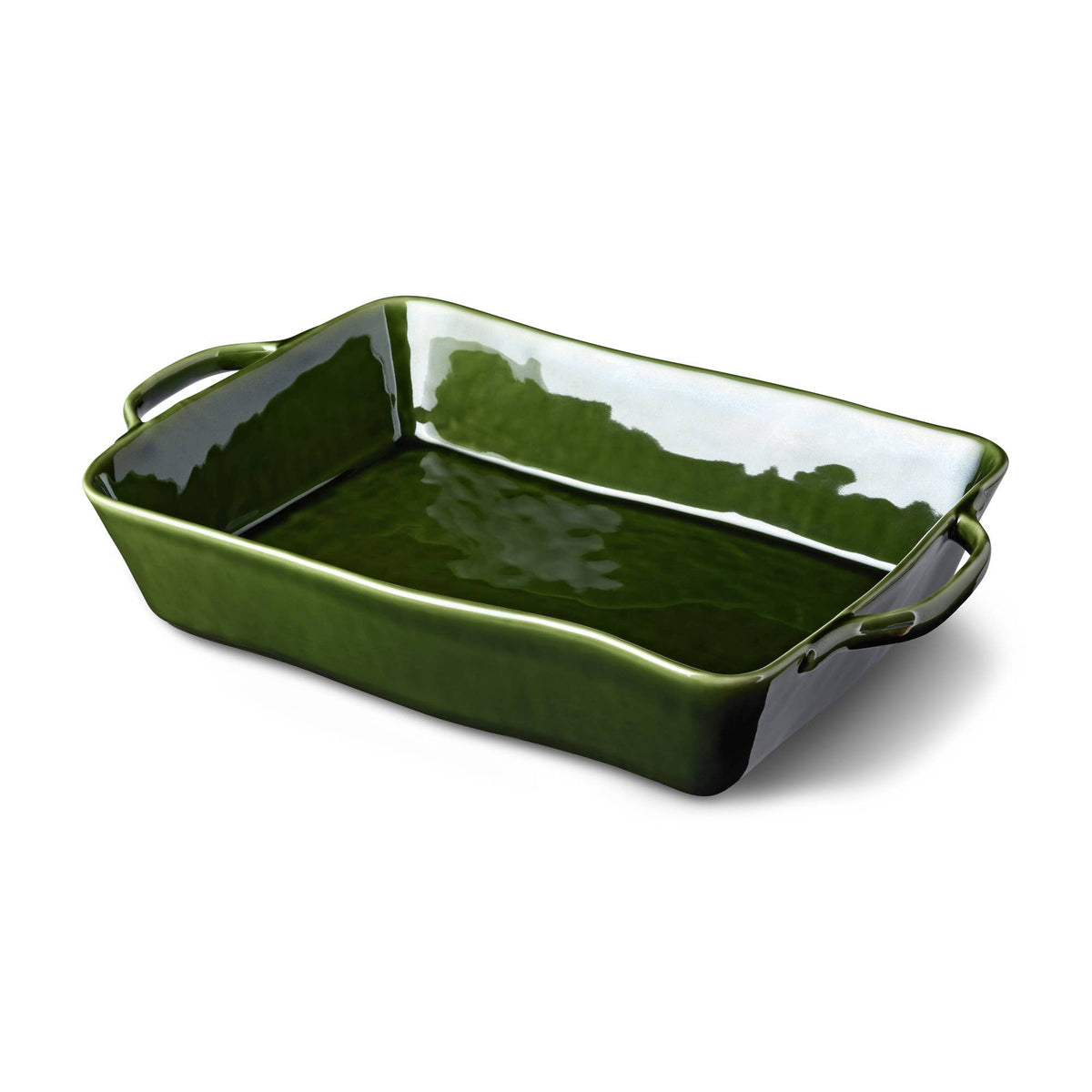 VERDE große rechteckige Auflaufform – Olivgrün | ca. 40,6 × 26 × 7,6 cm