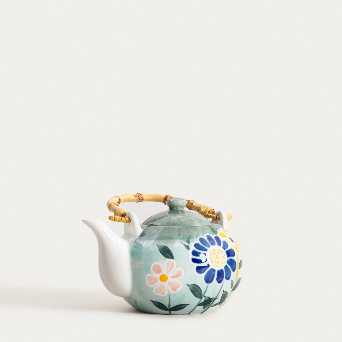 LIMITE Teeset mit Blumenmuster – Grün | 3-teilig