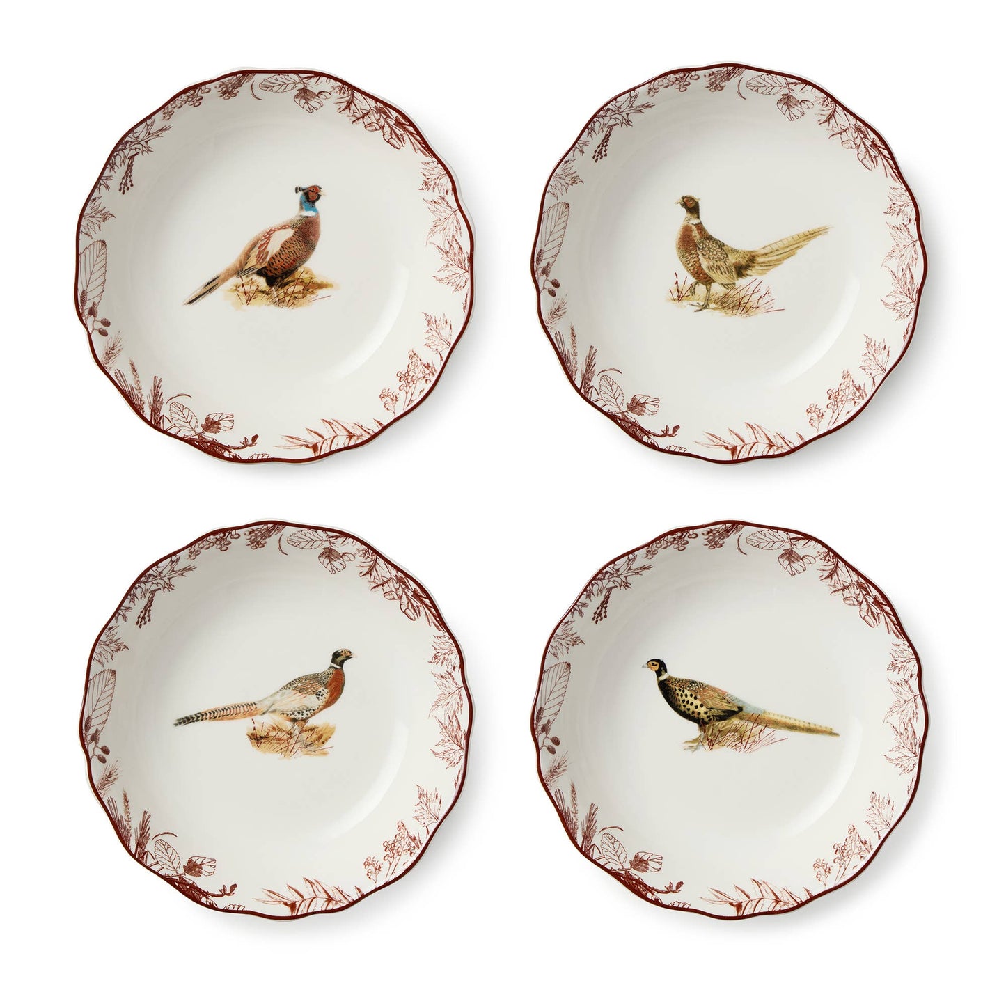 Suppenteller-Set „Pheasant Grove“ – 4 Stück