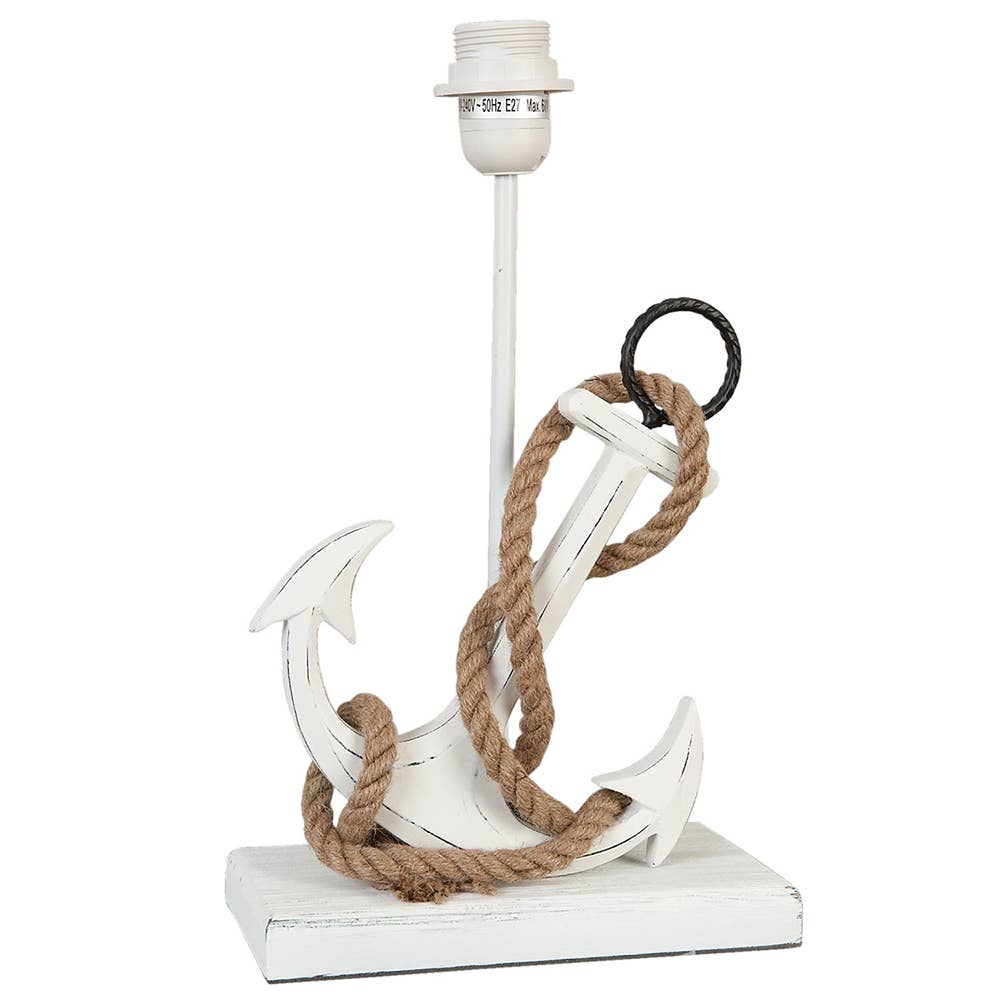 ⚓ Lampenfuß HOLZANKER mit Rattan Schirm – Maritime Eleganz für dein Zuhause