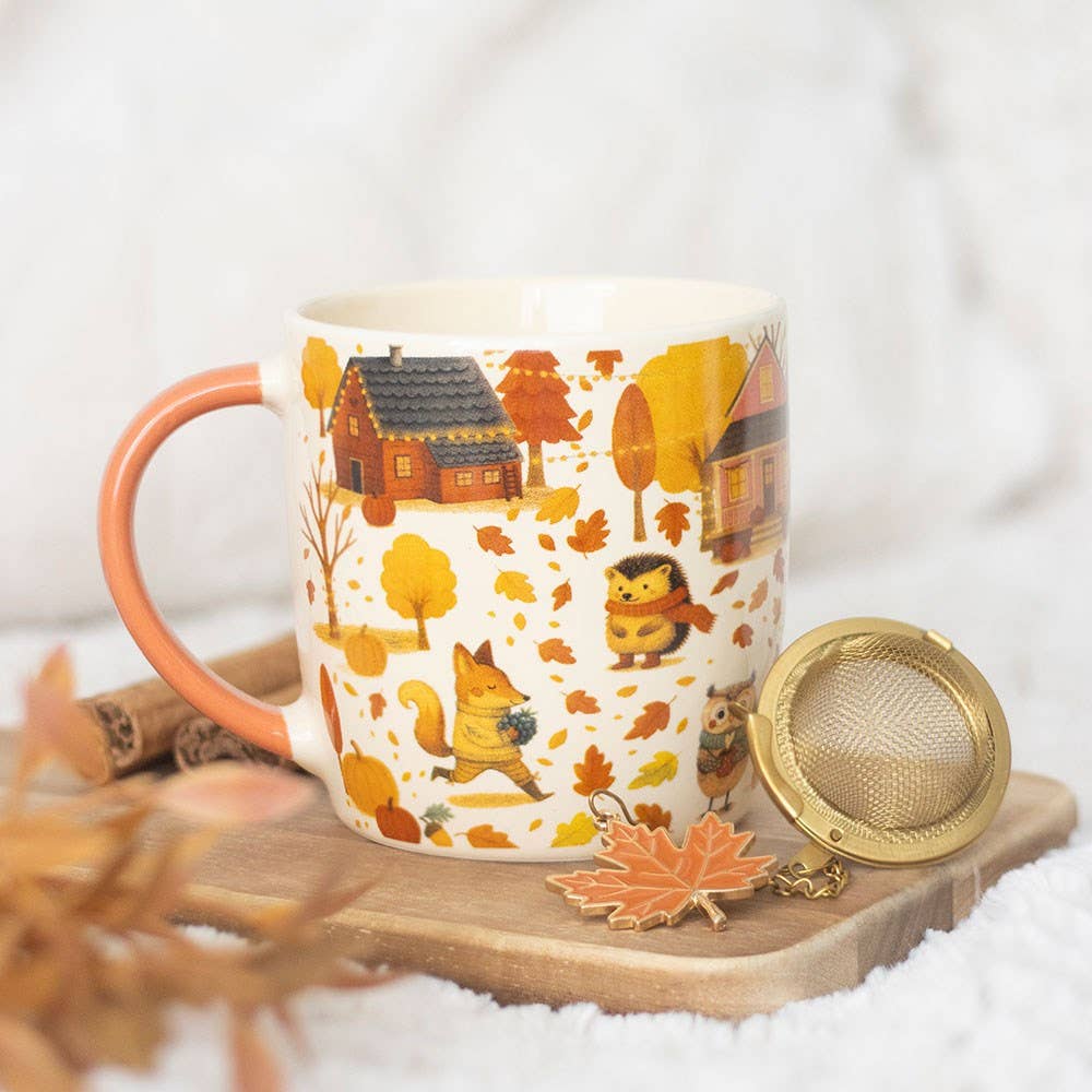 Herbstbecher „Creature Comforts“ mit Teesieb