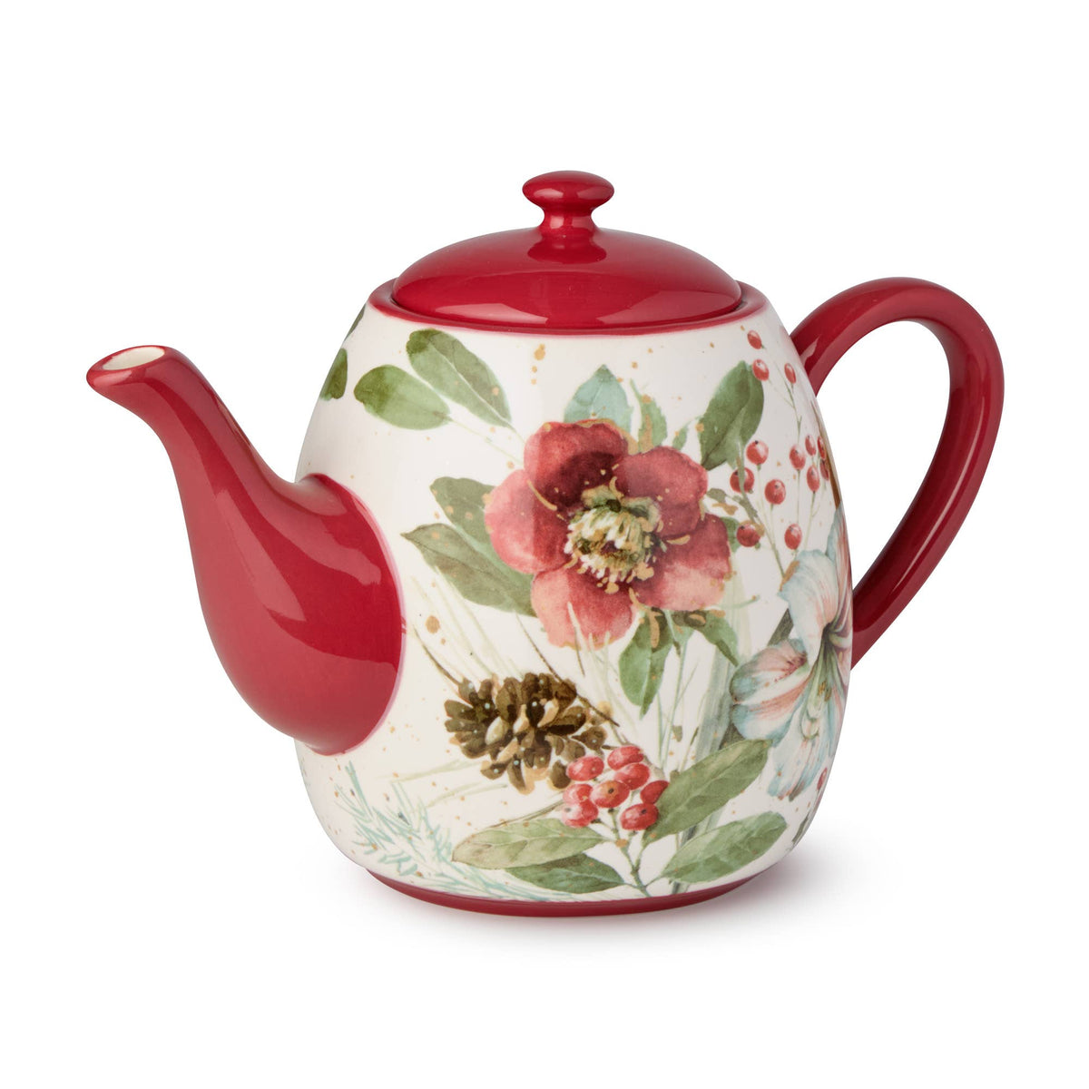 Winter Blooms Teekanne – Winterliches Blumendesign | ca. 1,06 Liter