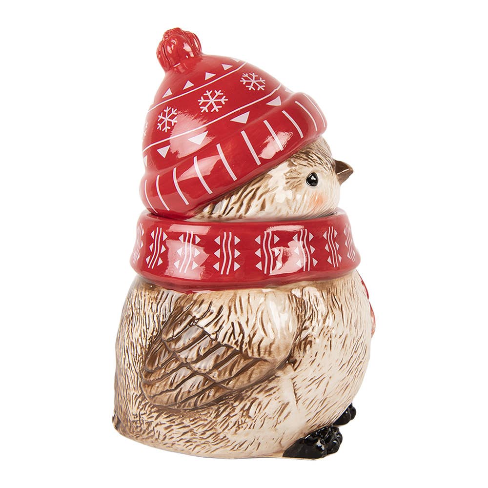 Weihnachtstasse Wintervogel – Rot | Keramik