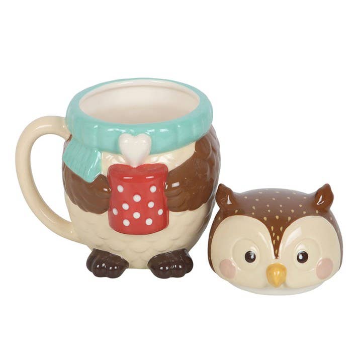 Oliver Eule – Tasse mit Deckel, Herbst