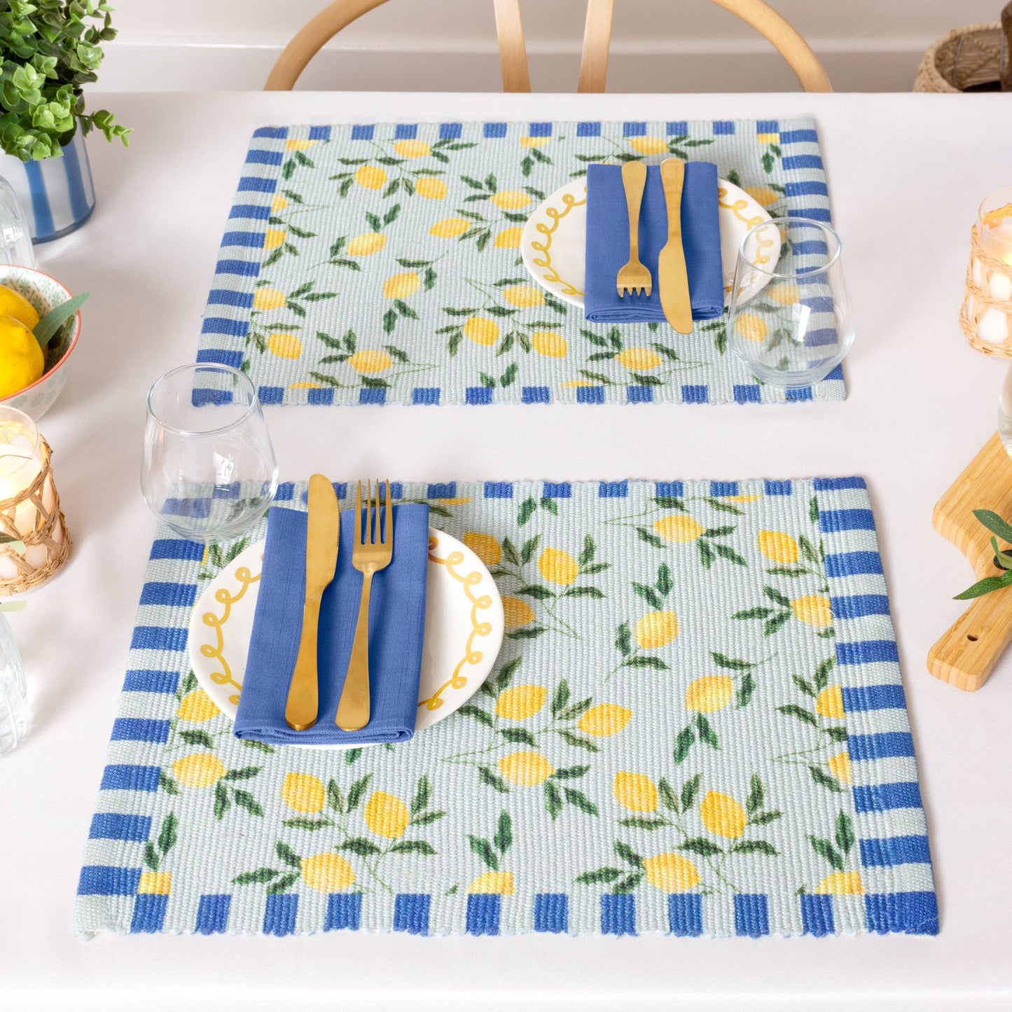 Tischset Lemon Blu, 4 Stück