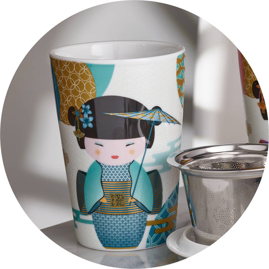 Porzellan Teebecher TEAEVE "New Little Geisha petrol"