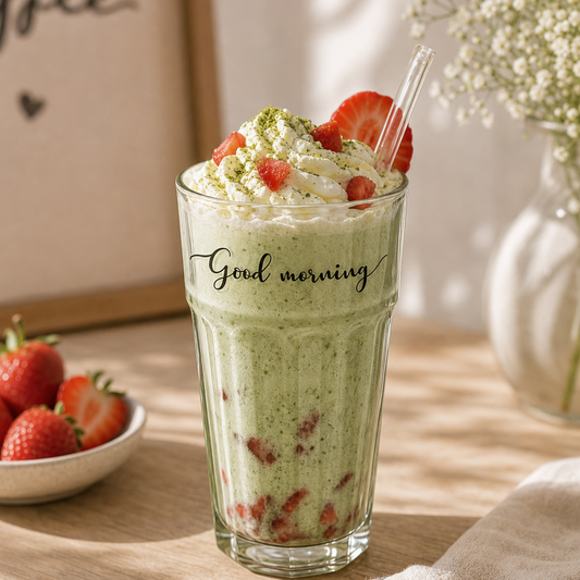 Latte-Glastrinkbecher