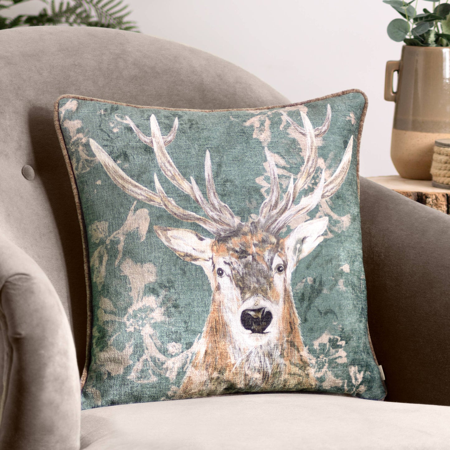 Kissen Avebury Stag Petrol