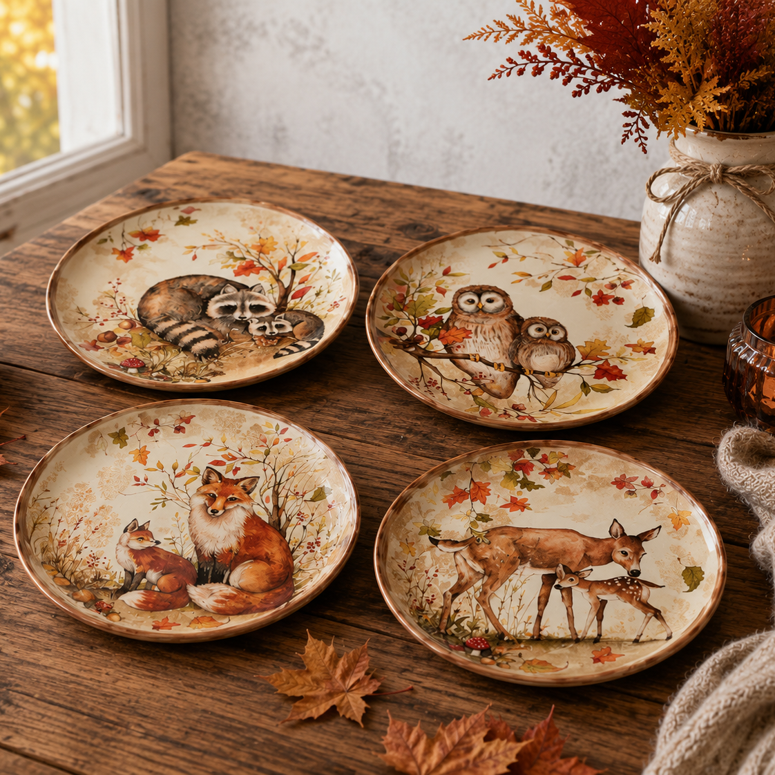 Pine Forest Herbst-Dessertteller, 21,6 cm, Sortiment
