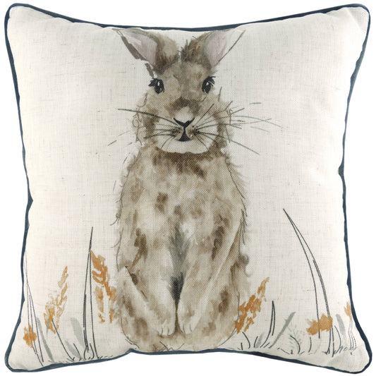 Oakwood Hase Kissen Beige 43 x 43 cm