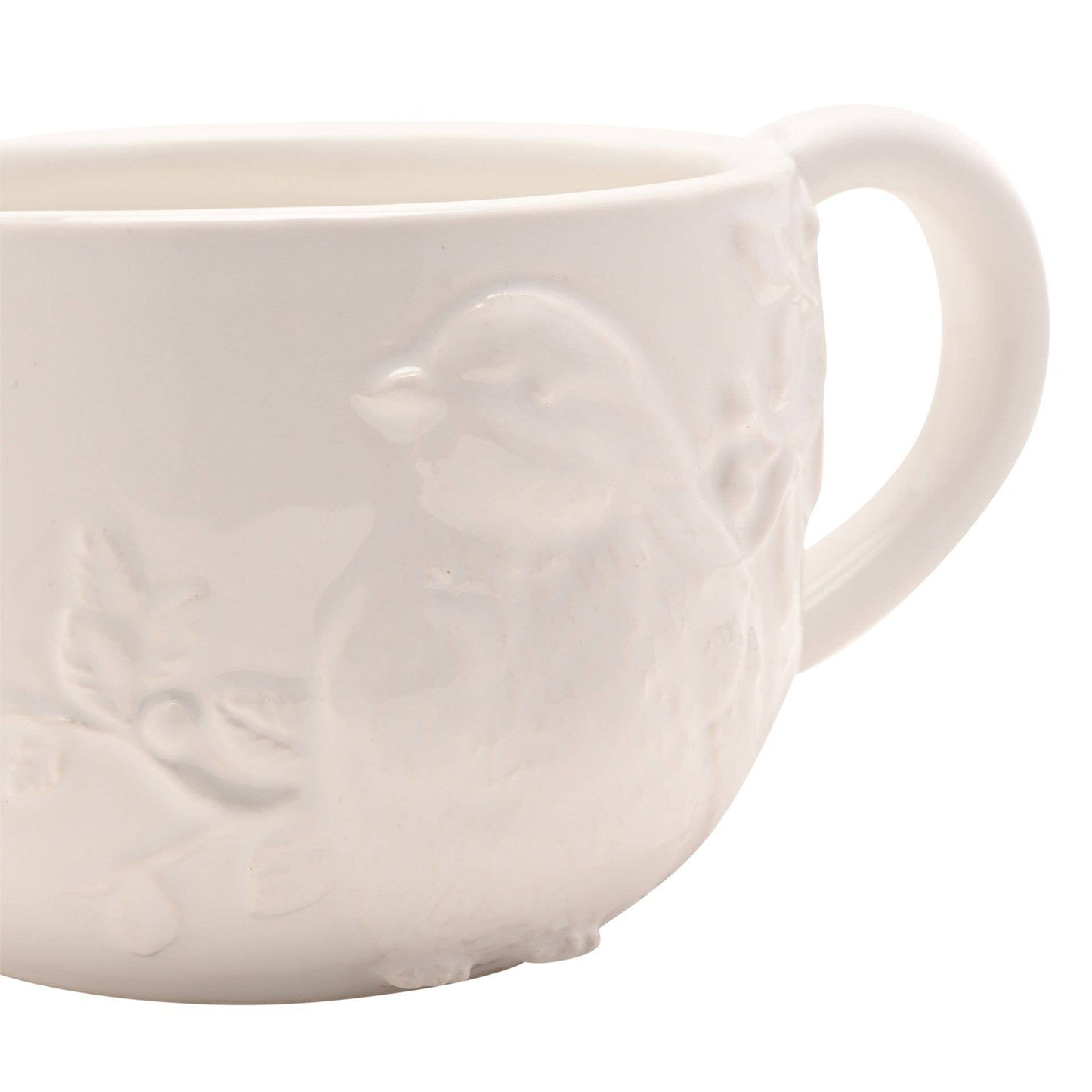 Teetassen- & Untertasse Hestia Blumen-Vogel-Relief