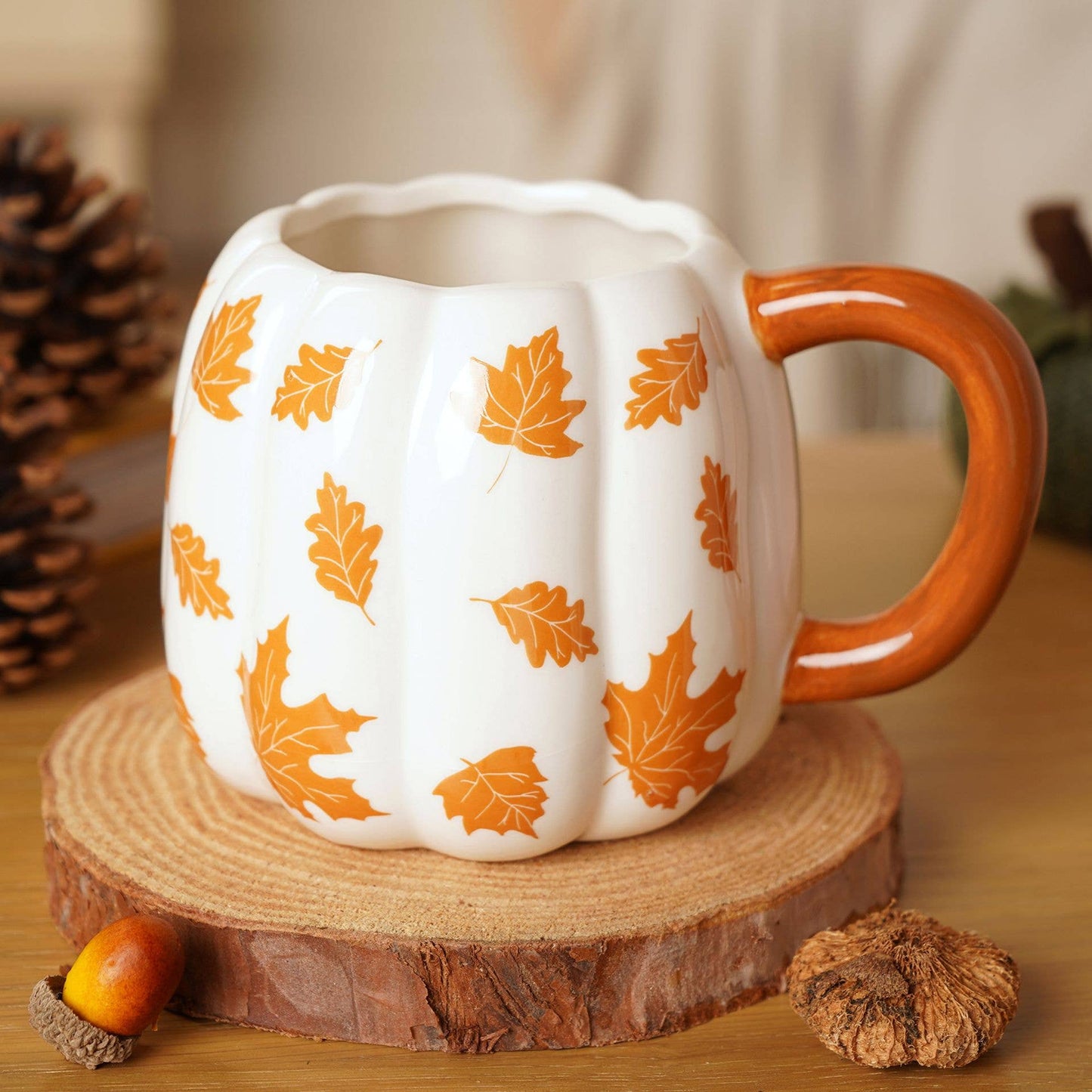 Country Living Kürbisbecher - Orange Blätter
