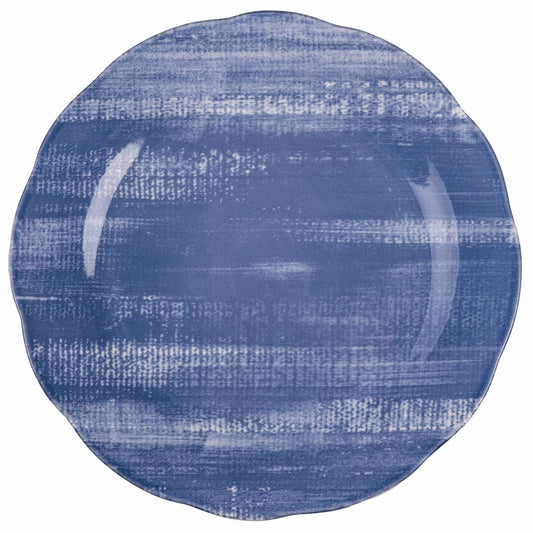 FLACHER PORZELLAN-TELLER VERSILA BLAU, 6 St.