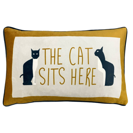 Kitta Sits Here Kissen / 30 x 50 cm