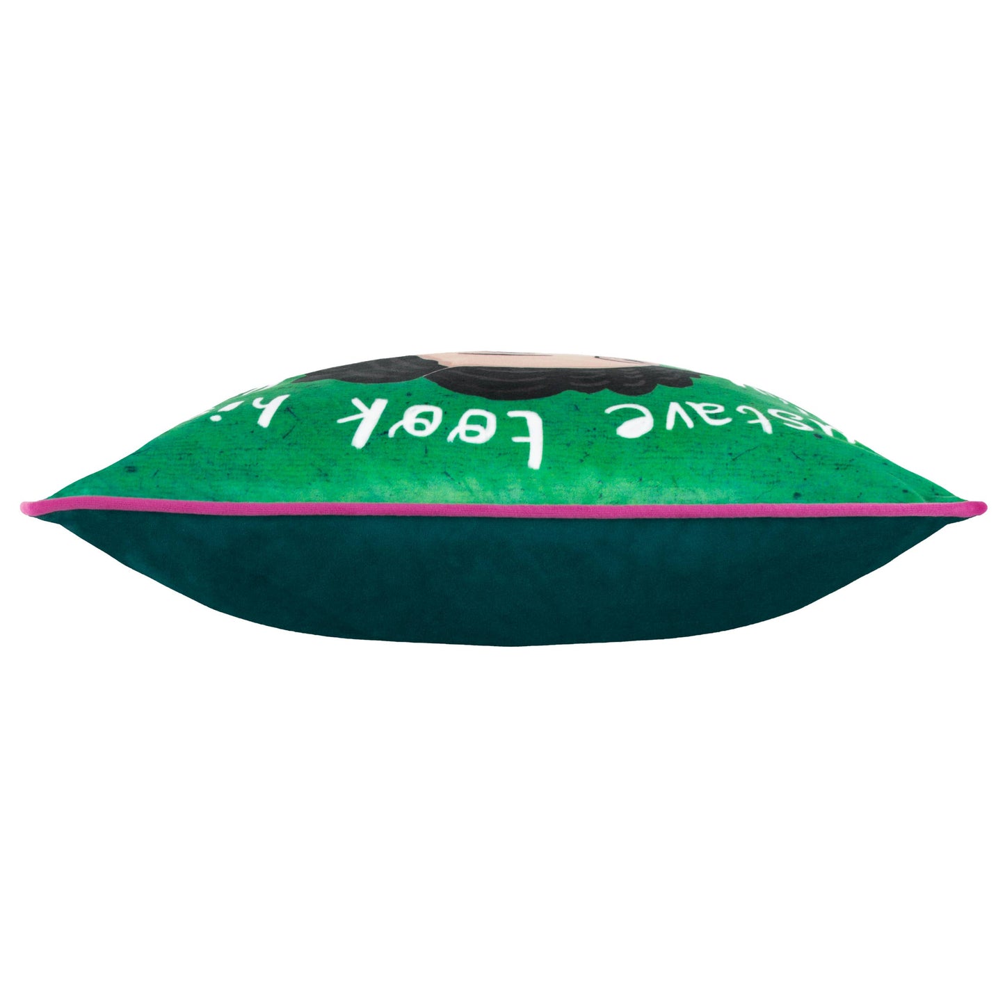 Kissen Smaragd/Rosa 43 x 43 cm