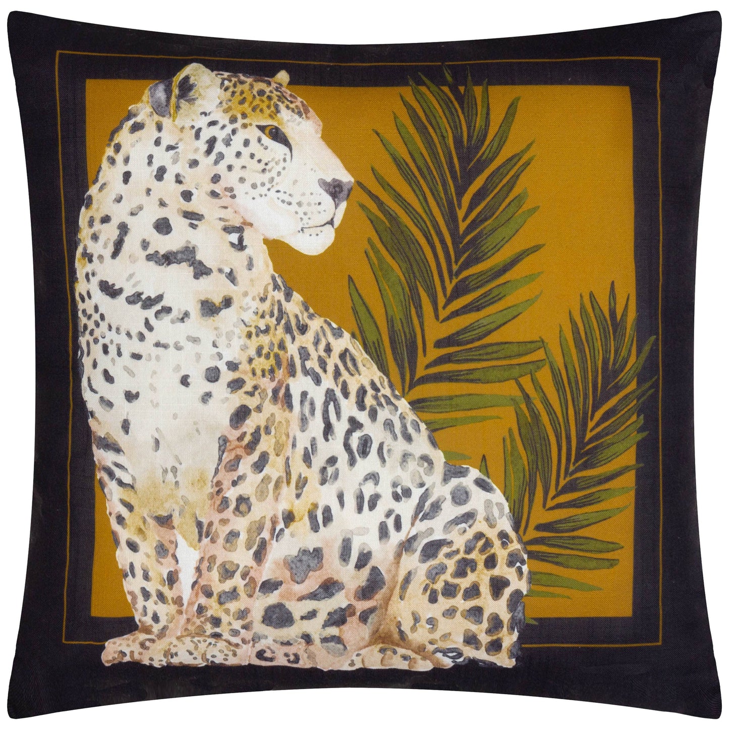 Leopardis Kissen Schwarz/Gold