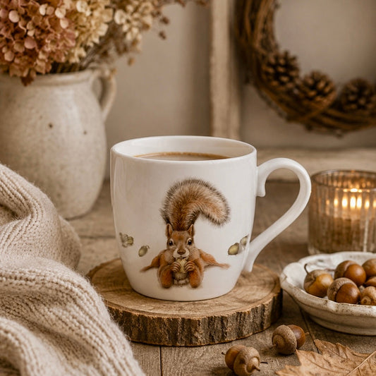 Pozellan Becher Squirrel Sebastion
