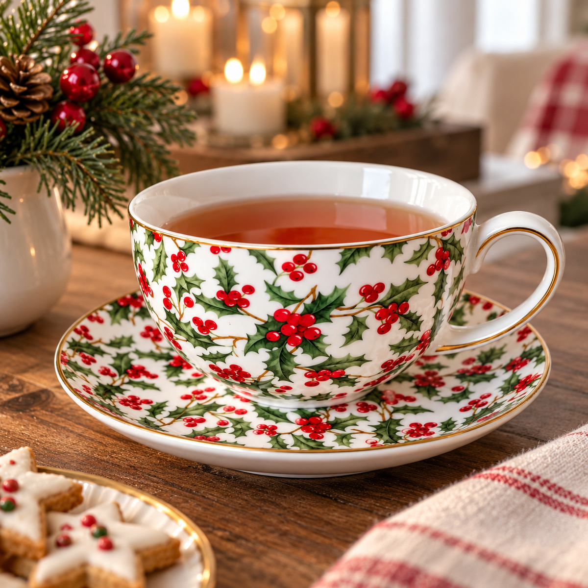 Teetasse und Untertasse Winter Tea