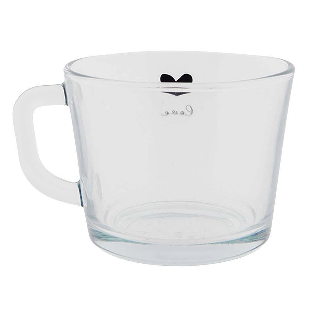Teeglas 450 ml Glas Herz