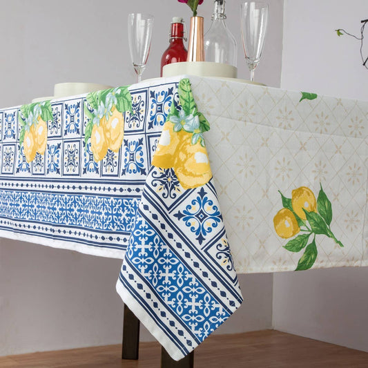 🍋 Tischdecke mit Zitronenmotiv 150 x 150 cm