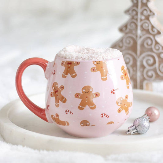 Weihnachts-Lebkuchen-Tasse und Socken-Set