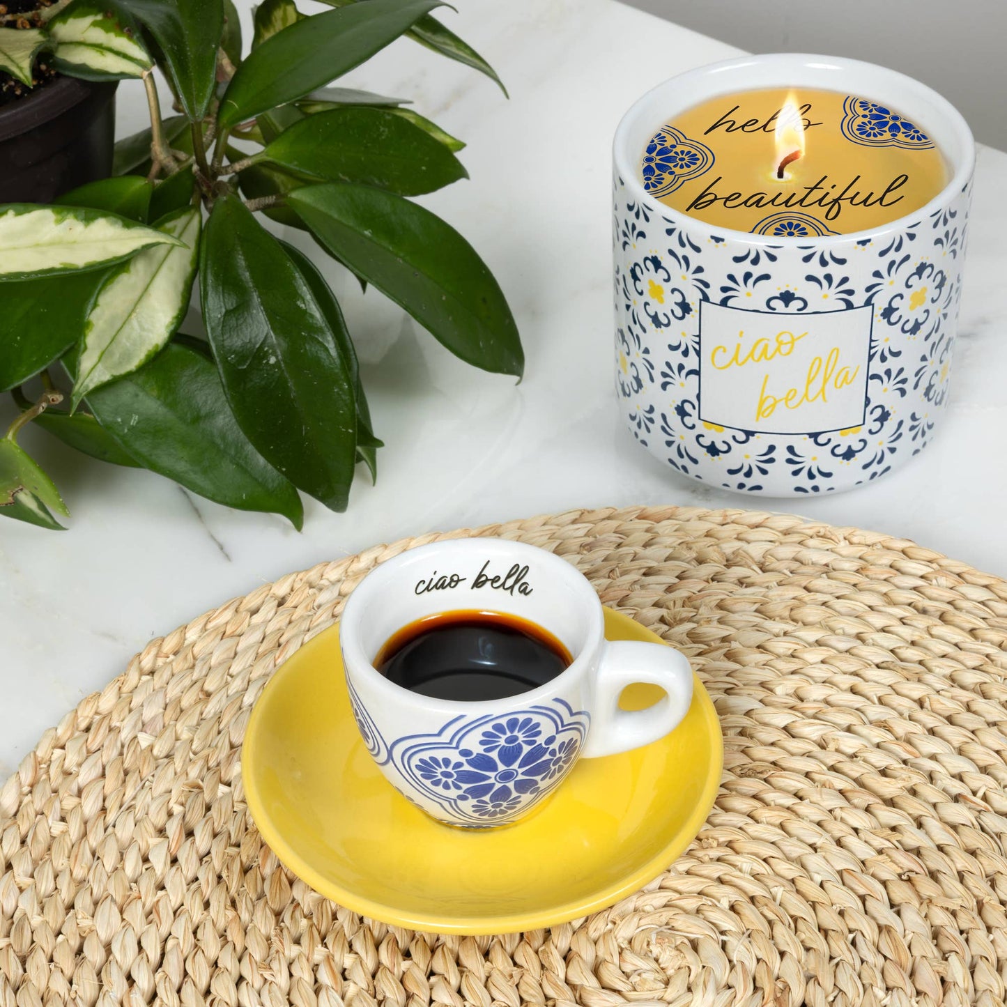 Espresso-Tasse mit Untertasse Pavilion „Ciao Bella“