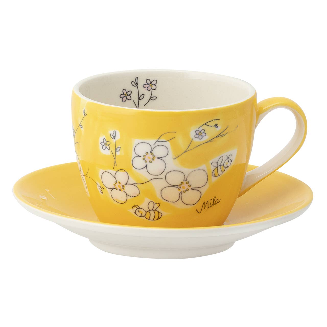 Tasse mit Untertasse Biene