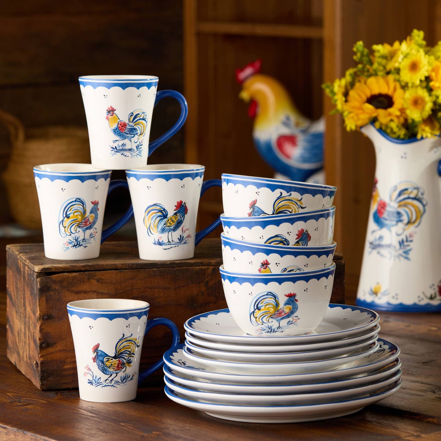 Schalen-Set „French Rooster“ – 4-teilig