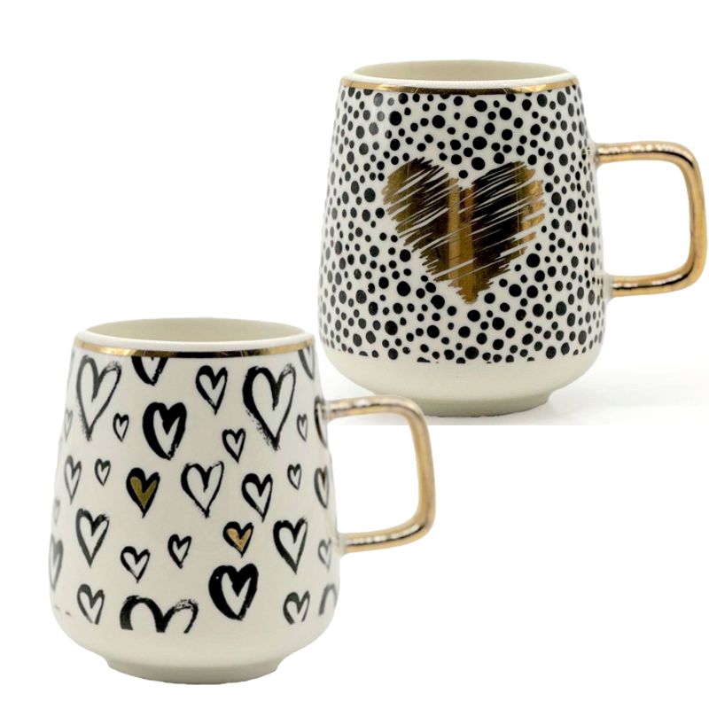 SPAR-SET: Espressotassen-Duo gold  "Herz"