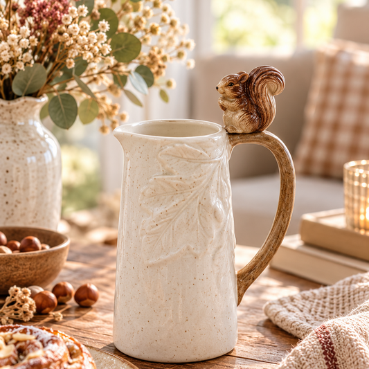 Landhausstil Eichhörnchen‑Eichel‑Krug
