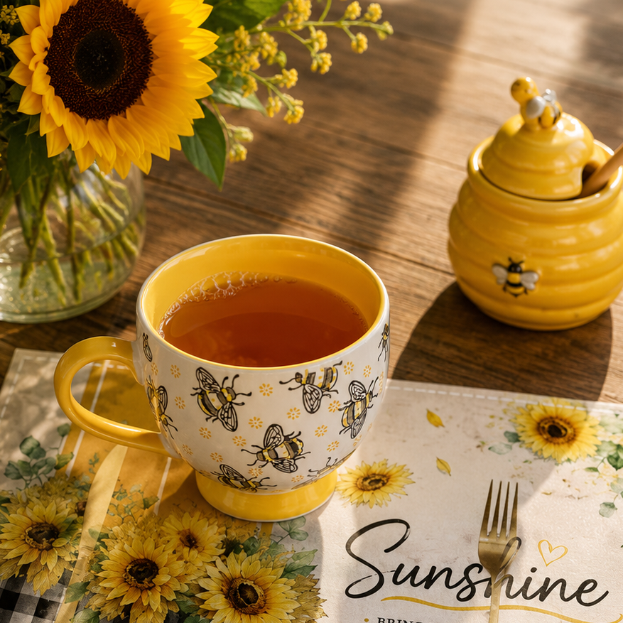 🐝 Busy Bee Becher – handbemalter Charme für deinen Lieblingskaffee