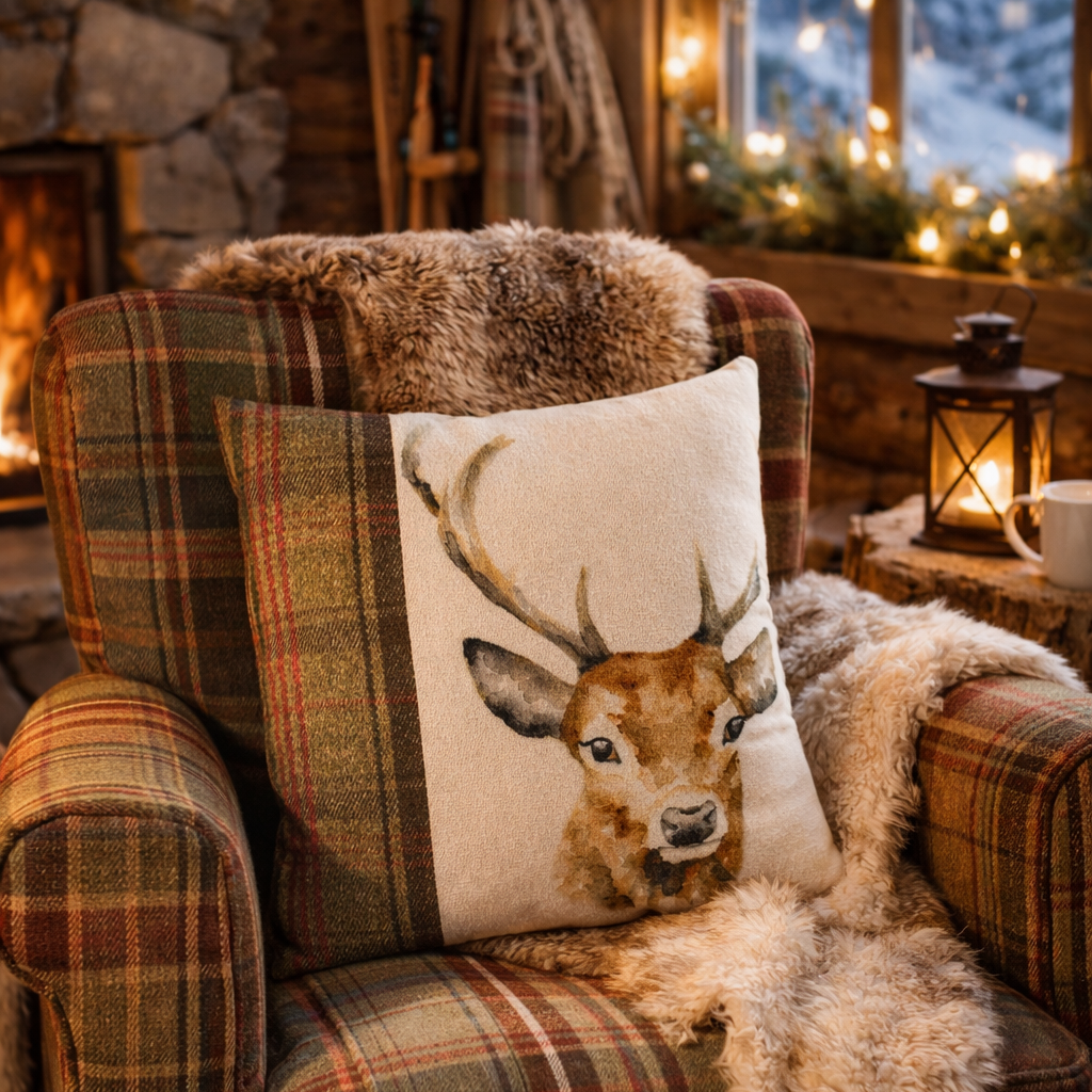 Hunter Stag Kissen, sandfarben
