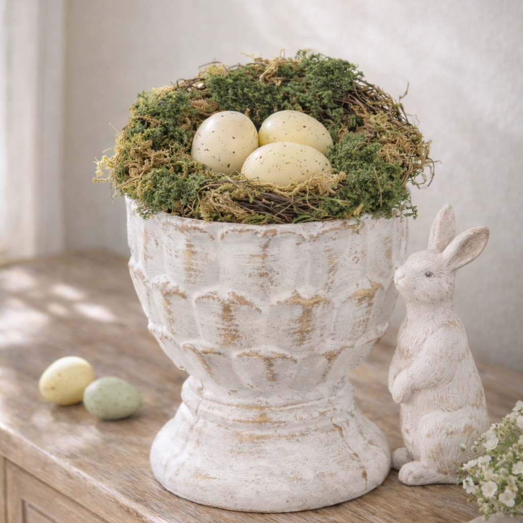 Pflanzgefäß Ø 11x13 cm White Stone