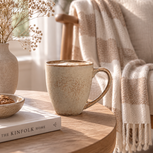 Steinzeug-Tasse DAREL – Beige | 300 ml