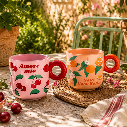 Mercato Della Frutta Becher (2er-Set) – Kirsche & Orange