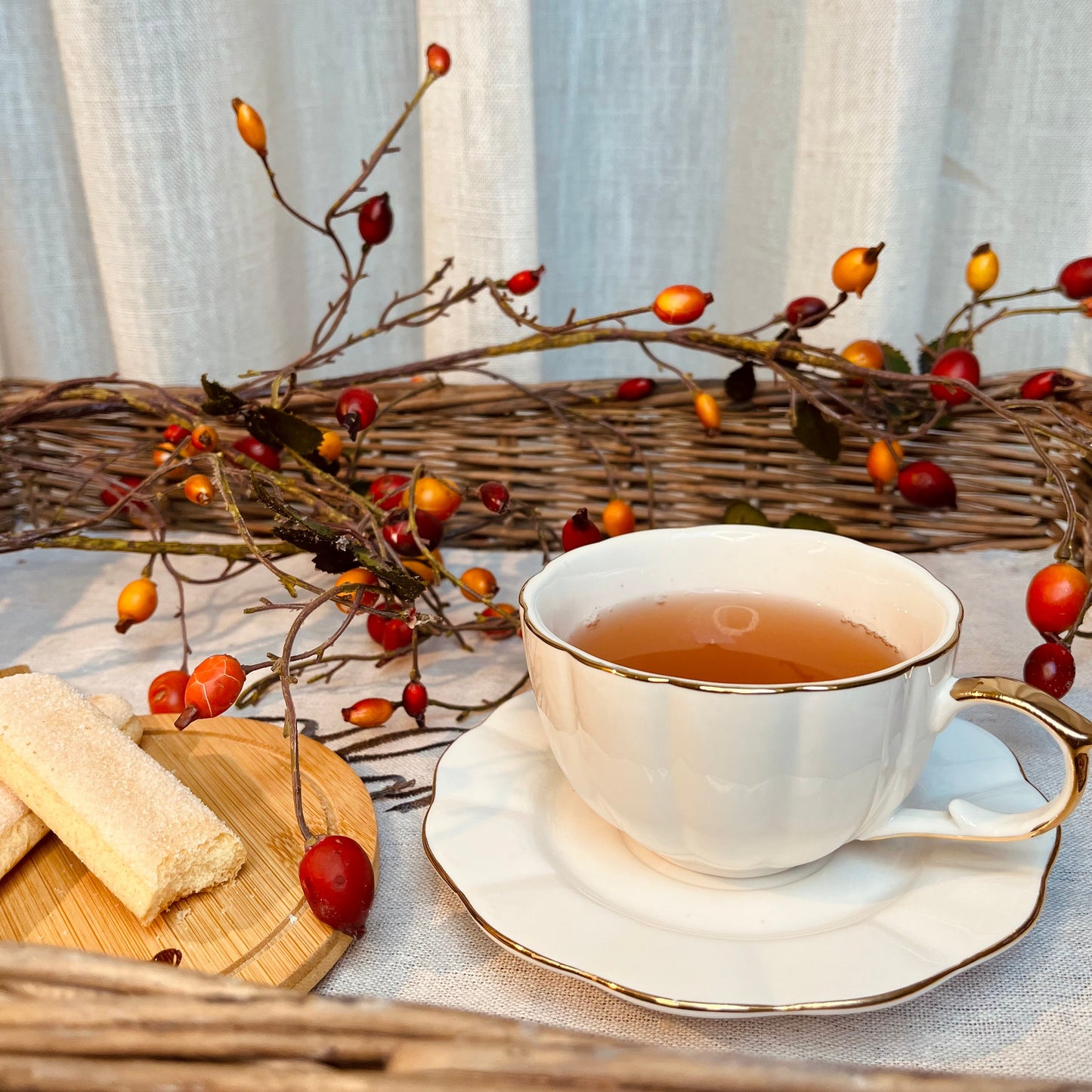 Elegante Teetasse mit Unteratsse