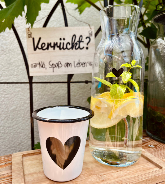 SPAR-SET Becher & Karaffe Herz