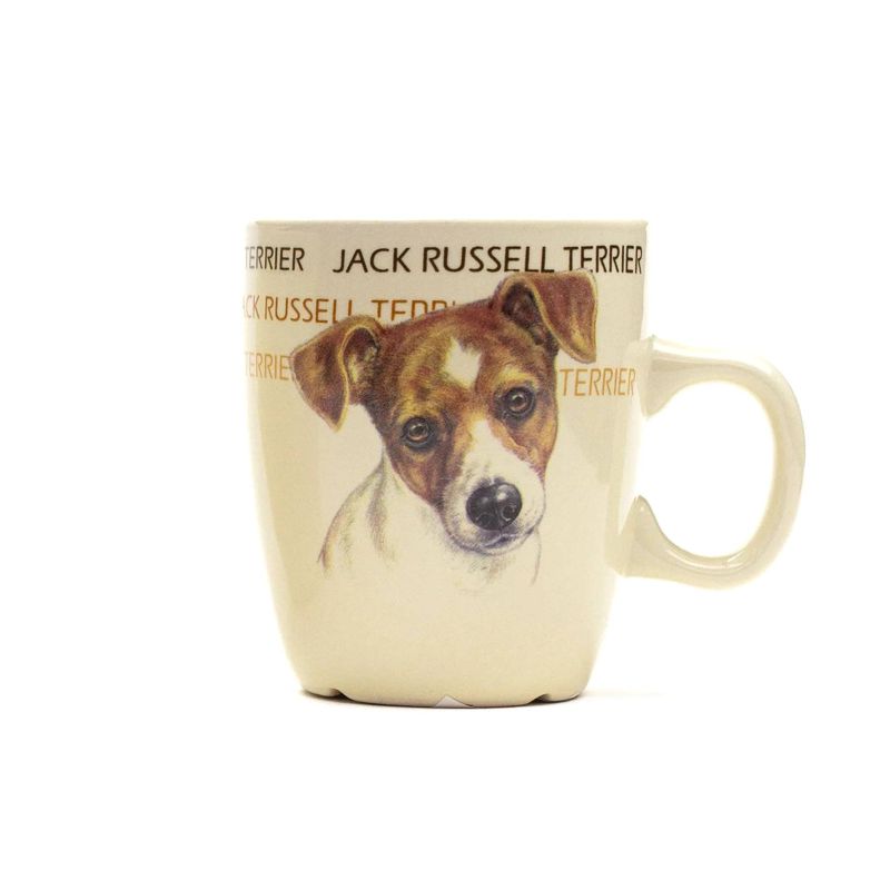 Steingut-Tasse mit Jack Russell Terrier Motiv