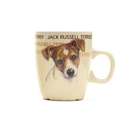 Steingut-Tasse mit Jack Russell Terrier Motiv