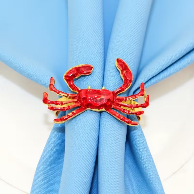 Serviettenringe RED KRAB, 6er-Set